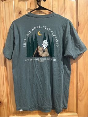Vans Men's Forest Green Camping Graphic Tee